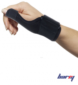 Бандаж на лучезапястный сустав с фиксацией большого пальца FS-101 (чёрный, L)
