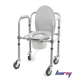 Кресло-туалет 10581Ca (на колесах, складной)